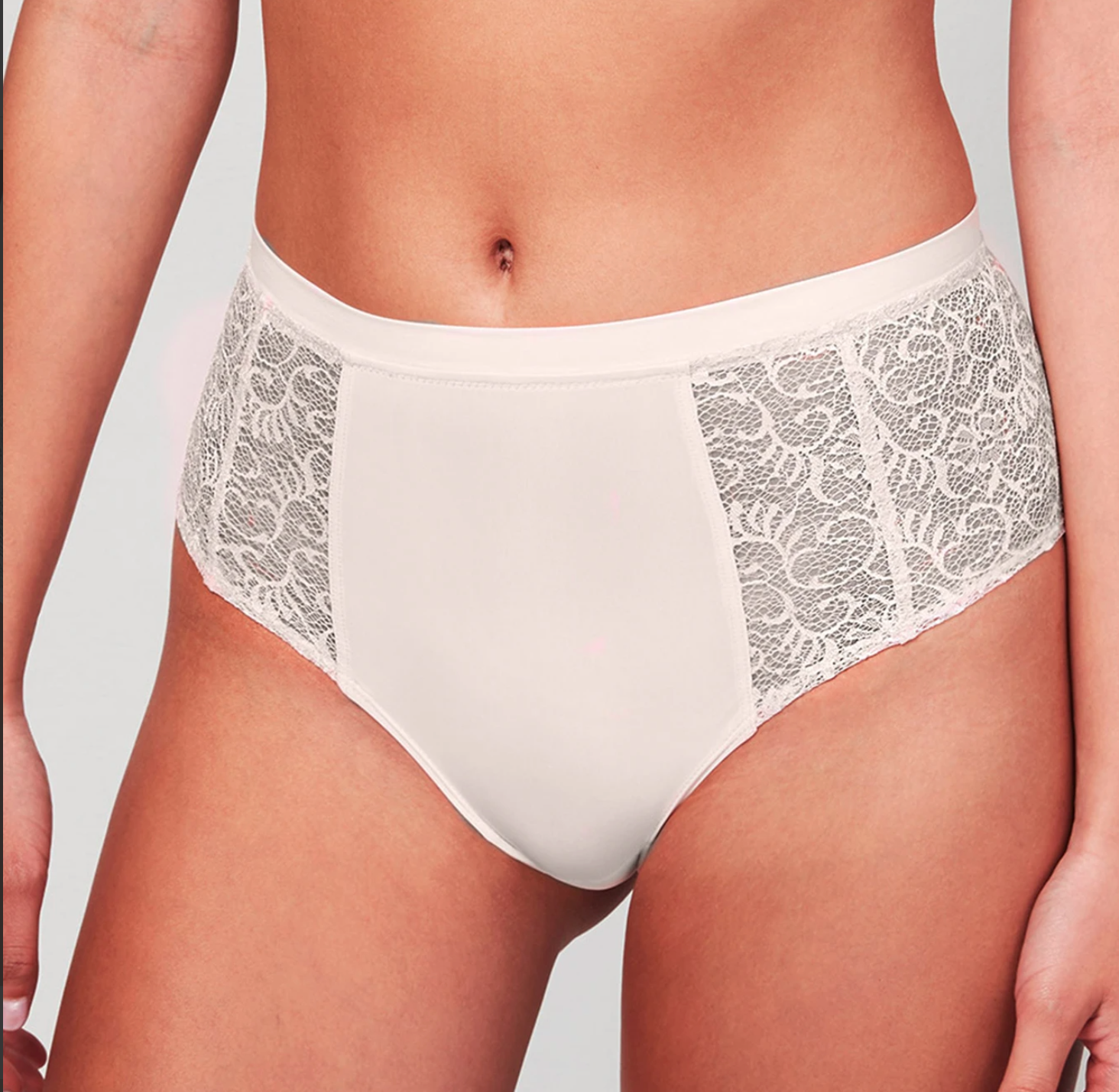 Cabana Cotton Hi Cut Brief Underwear - White – On Gossamer