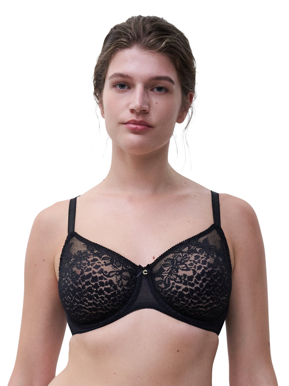 Chantelle underwire bra Black / 34E Chantelle Maris Lace Full Coverage Unlined Bra