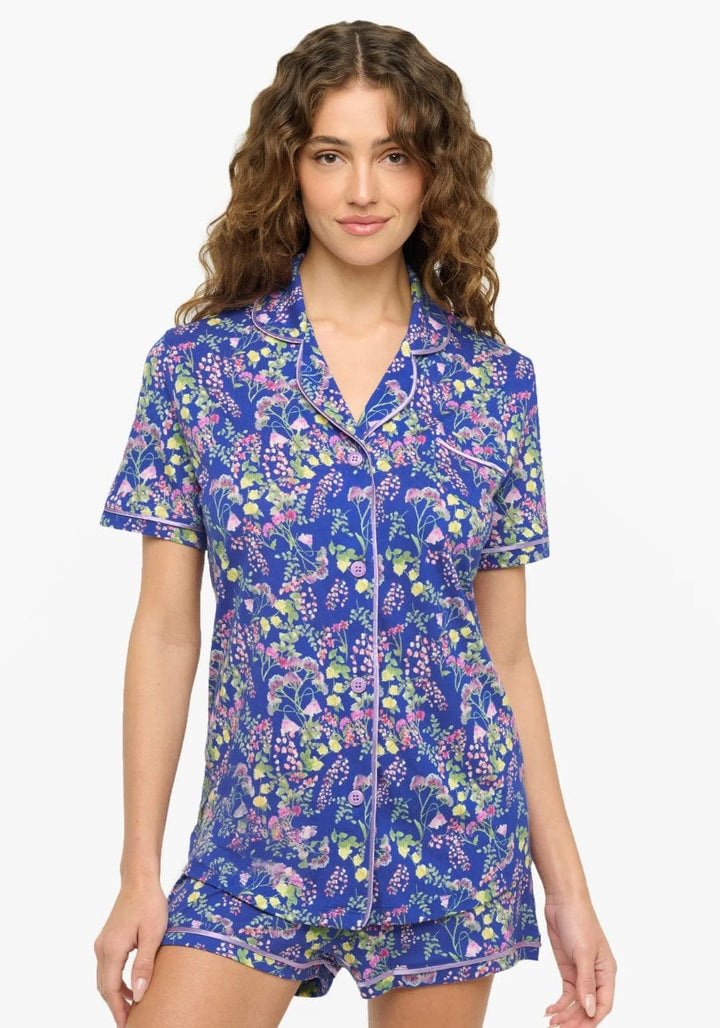 Cosabella Pajamas Gardini / S Cosabella Bella Printed Short Sleeve Top & Boxer Set- Gardini