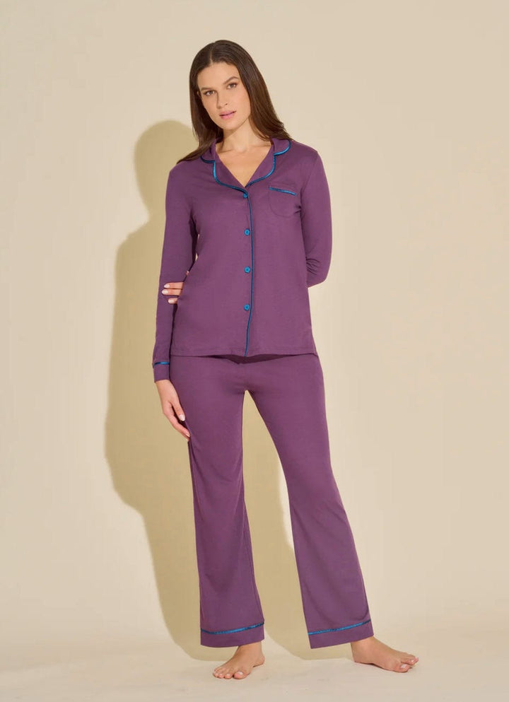 Cosabella Pajamas Grappa/Mirtillo / S Cosabella Bella Long Sleeve Top and Pant Pajama Set Grappa/Mirtillo