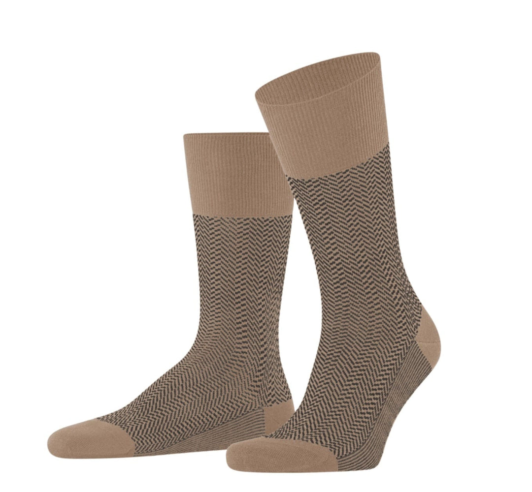 Falke mens socks Camel / 39-42 (6.5-9) Falke Airport Herringbone Mens Sock