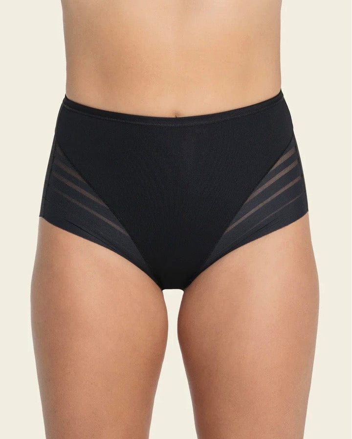 Leonisa Shapewear Black / S Leonisa Lace Stripe Undetectable Classic Shaper Panty