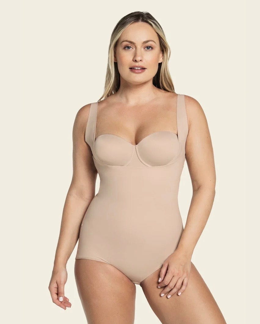 Leonisa Shapewear Nude / S Leonisa Plunge Back Classic Sculpting Body Shaper