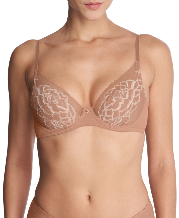 Natori Bras Glaze/Cashmere / 32D Natori Flora Contour Underwire Bra