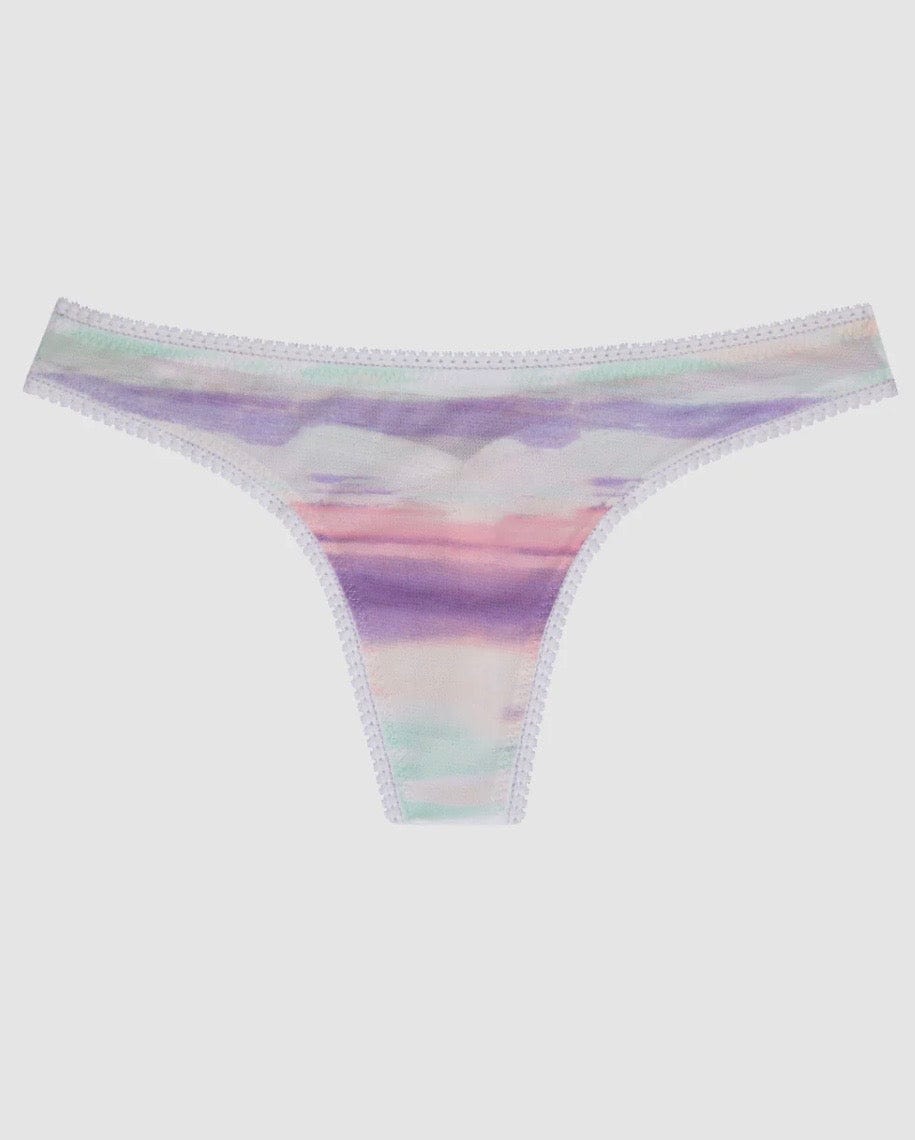 On Gossamer Underwear Sunset Stripe / S/M On Gossamer Triple Mesh Hip G Thong Underwear