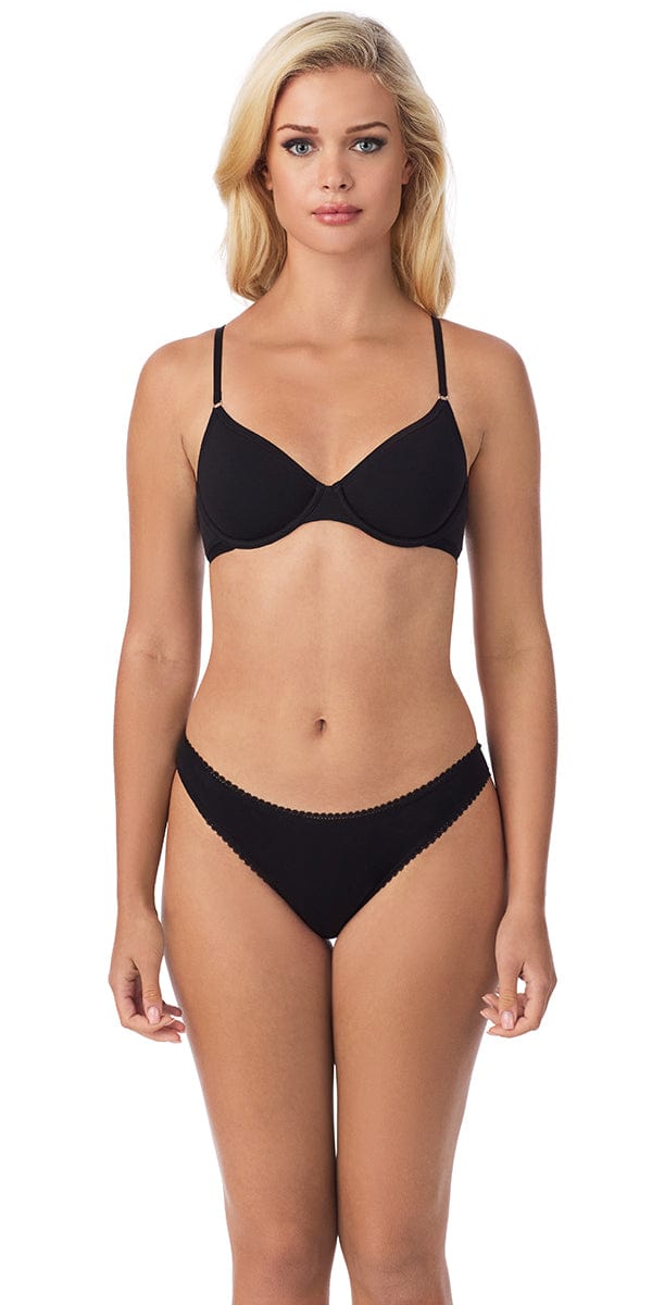 On Gossamer underwire bra Black / 32C On Gossamer Cotton Cabana Unlined Underwire Bra