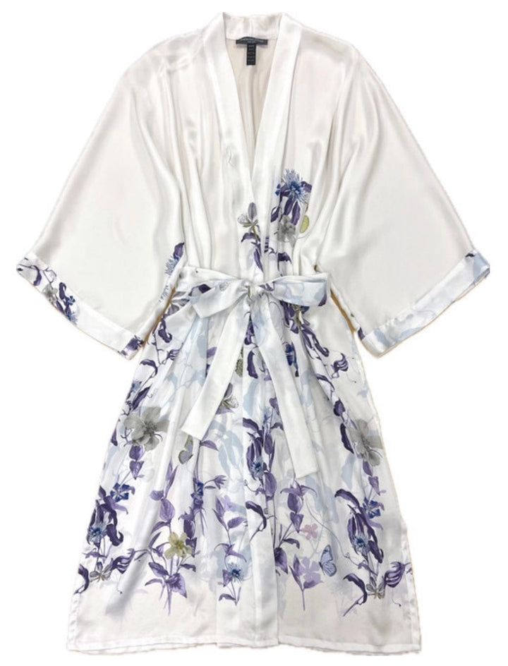 Samantha Chang robe One Size Samantha Chang Classic Silk Long Kimono- Spring Prairie