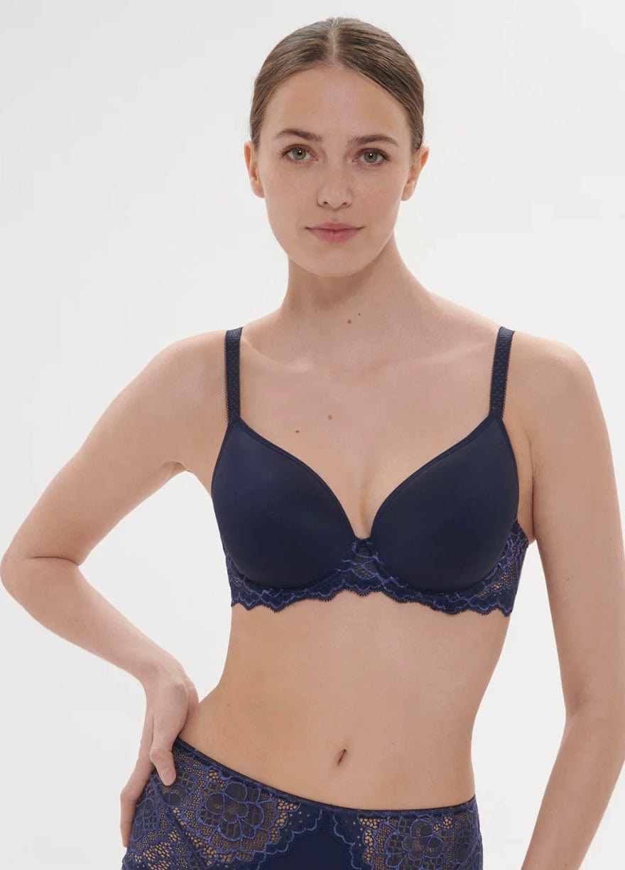 Simone Pérèle underwire bras Ink Blue / 32D Simone Pérèle Caresse 3D Plunge Bra