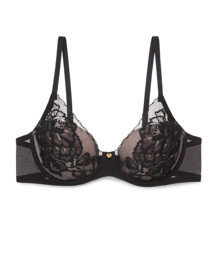 Natori Bras Black/Light Mocha / 36D Natori Flora Contour Underwire Bra
