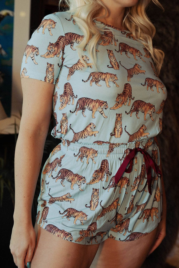 Kilo Brava Modal Tiger Short Pajama Set