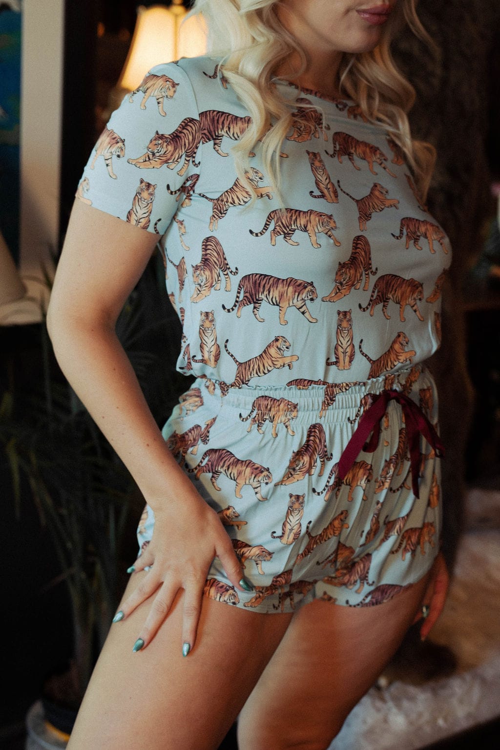 Kilo Brava Modal Tiger Short Pajama Set