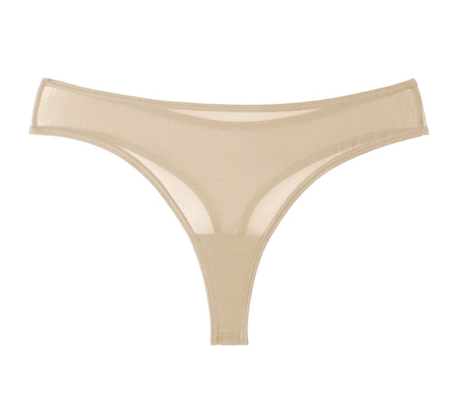 Amour Caché thong MET (Light Nude) / S Amour Caché Julie Everyday Sheer Mesh Thong