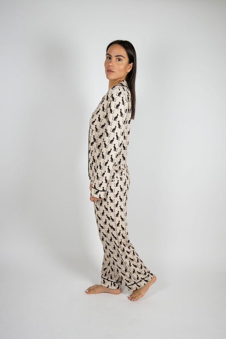 Aspen Dream Pajamas Aspen Dream Grace Long Pajama Set-Majestic Cats