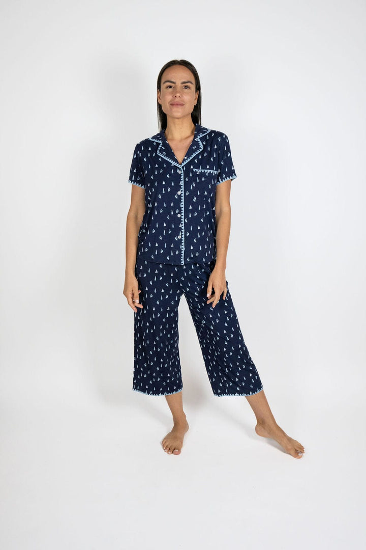 Aspen Dream Pajamas Boats / XS Aspen Dream Cute Stitching Boat Pajama Set