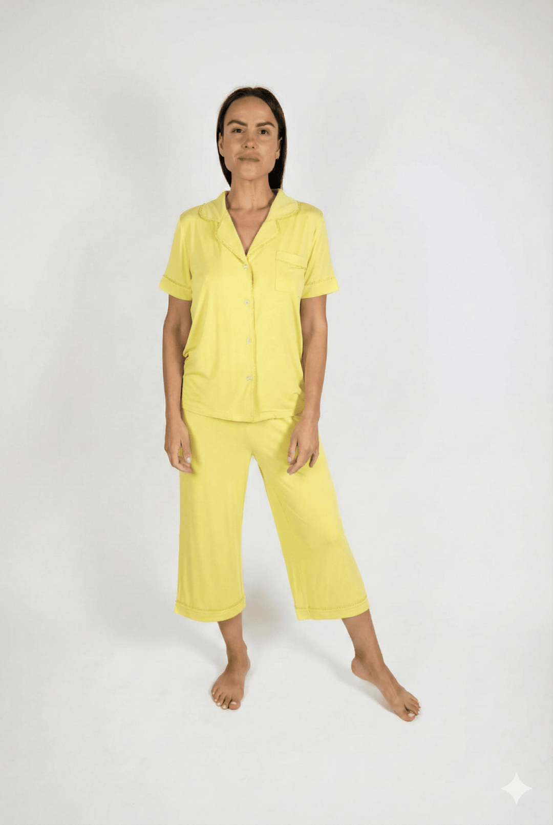 Aspen Dream pajamas Lemon Verbena / S Aspen Dream Jolene Cropped Pajama Set