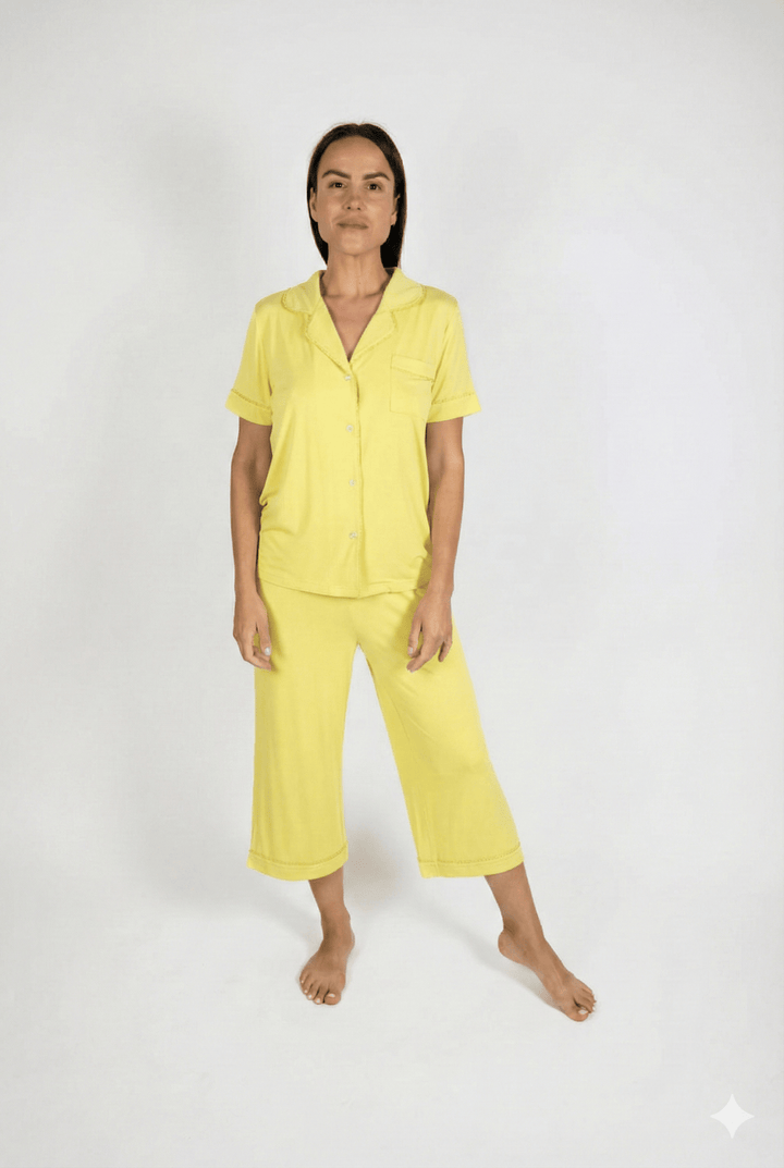 Aspen Dream pajamas Lemon Verbena / S Aspen Dream Jolene Cropped Pajama Set