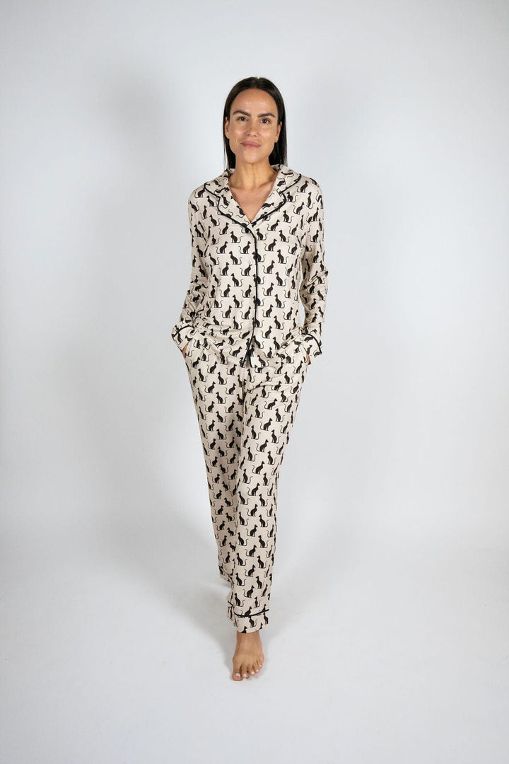 Aspen Dream Pajamas Majestic Cats / XS Aspen Dream Grace Long Pajama Set-Majestic Cats