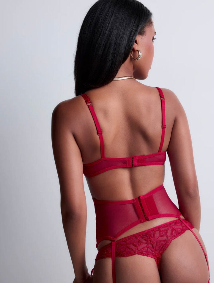 Aubade underwire bra Aubade Sense of Illusion Half Cup Bra Red Berry
