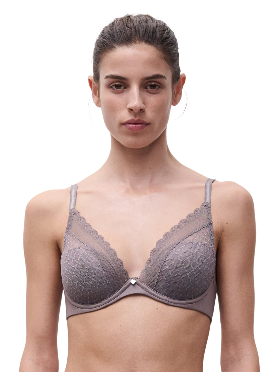 Chantelle underwire bra Bronzed Taupe / 32F Chantelle Norah Chic Plunge T-Shirt Bra