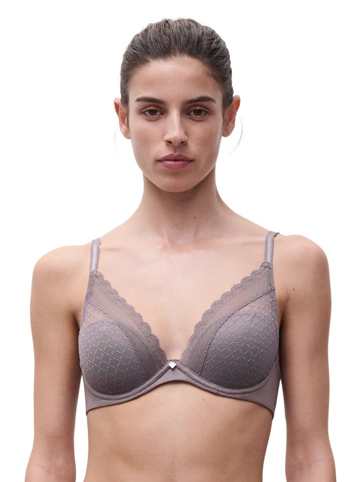 Chantelle underwire bra Bronzed Taupe / 32F Chantelle Norah Chic Plunge T-Shirt Bra