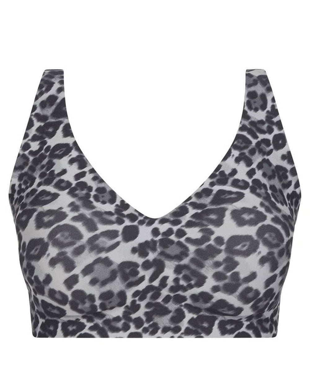Chantelle wireless bra Grey Leopard / S Chantelle Softstretch Power V-Neck Wireless Support Bra