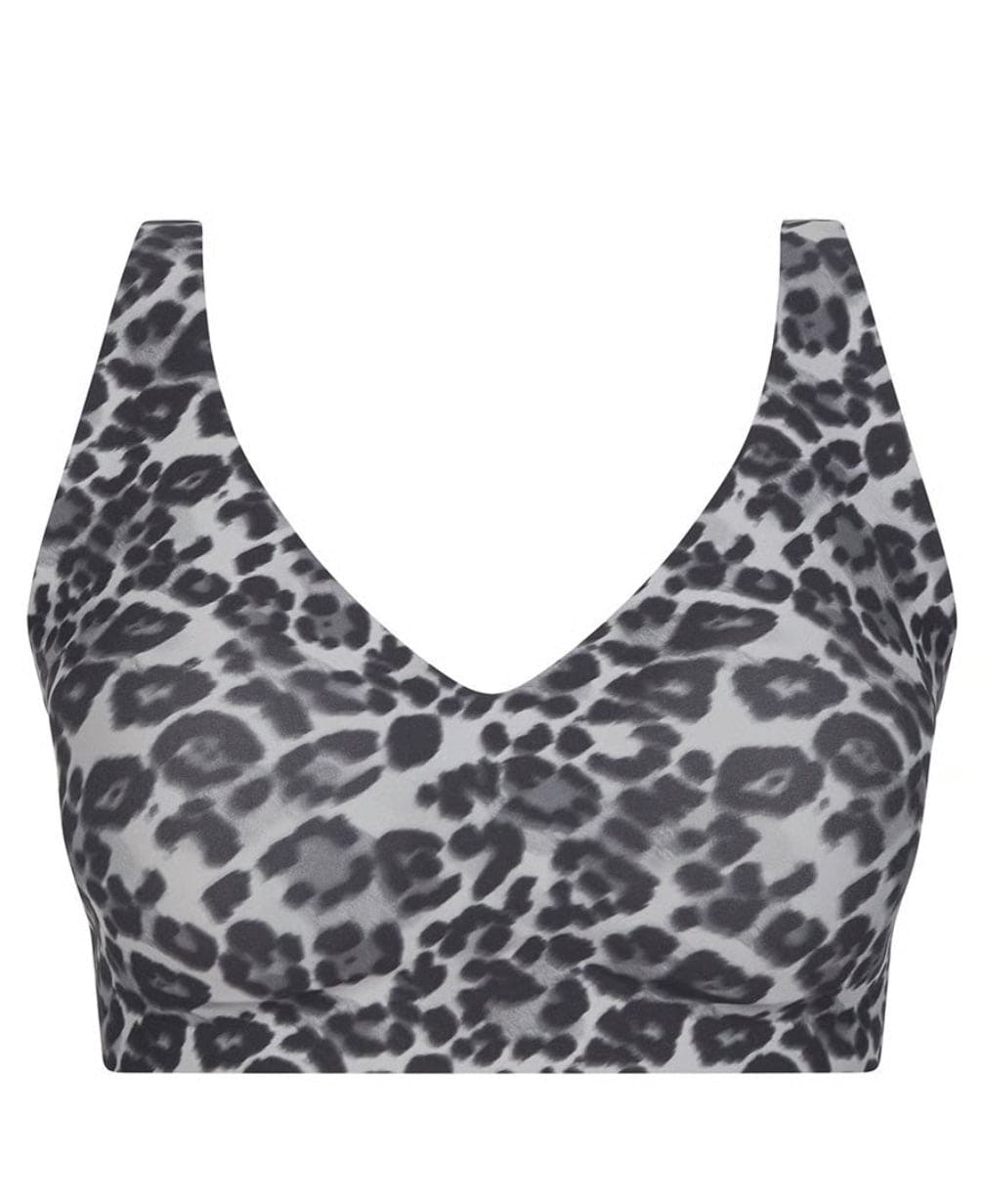 Chantelle wireless bra Grey Leopard / S Chantelle Softstretch Power V-Neck Wireless Support Bra