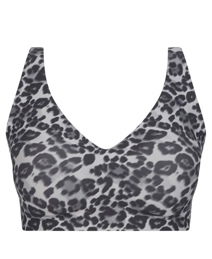 Chantelle wireless bra Grey Leopard / S Chantelle Softstretch Power V-Neck Wireless Support Bra