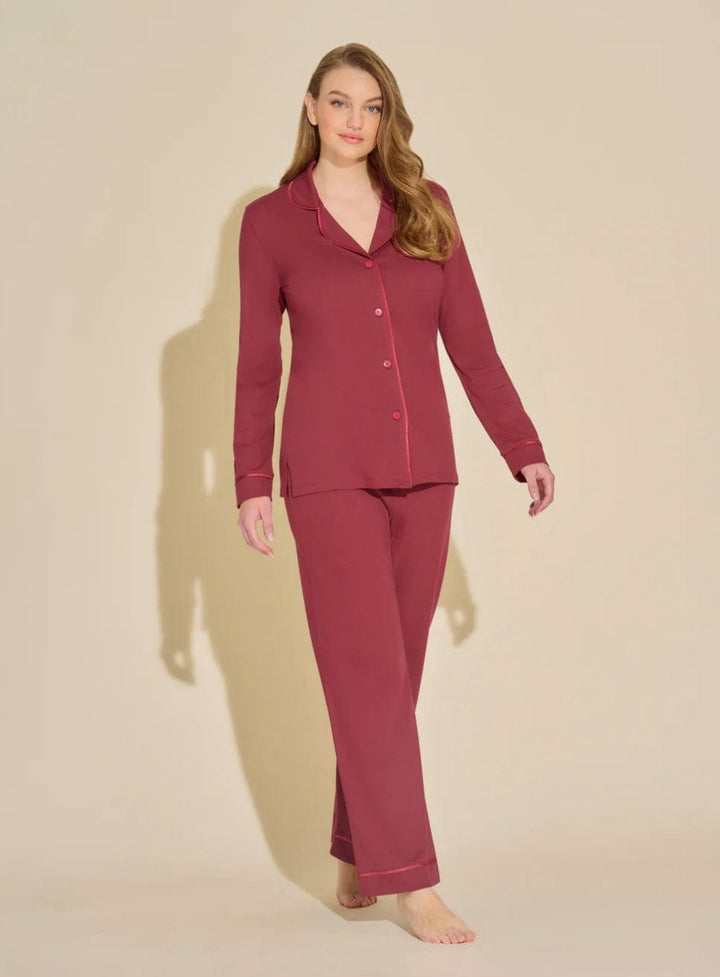 Cosabella Pajamas Vin Brule/Fragolino / S Cosabella Bella Long Sleeve Top and Pant Pajama Set Vin Brule/Fragolino