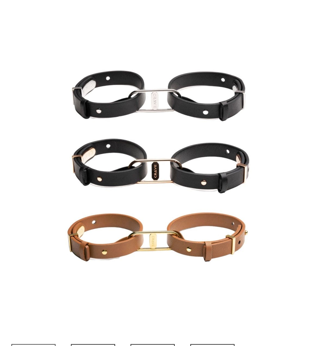 Crave hand cuffs Black & Rose Gold Crave ICON Cuffs