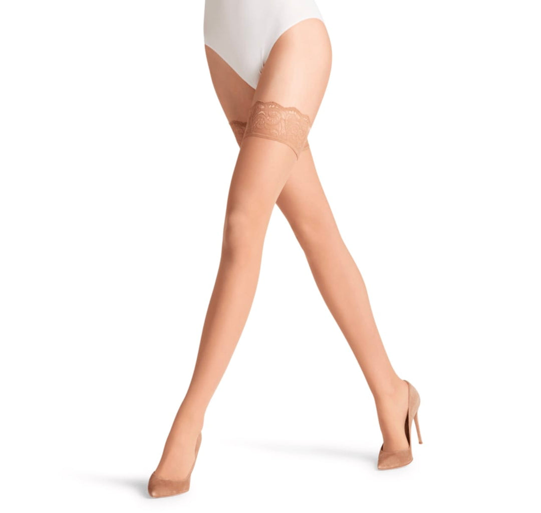 Falke Hosiery Powder/Champagne / S Falke Matt Deluxe 20 Stay Up Stockings