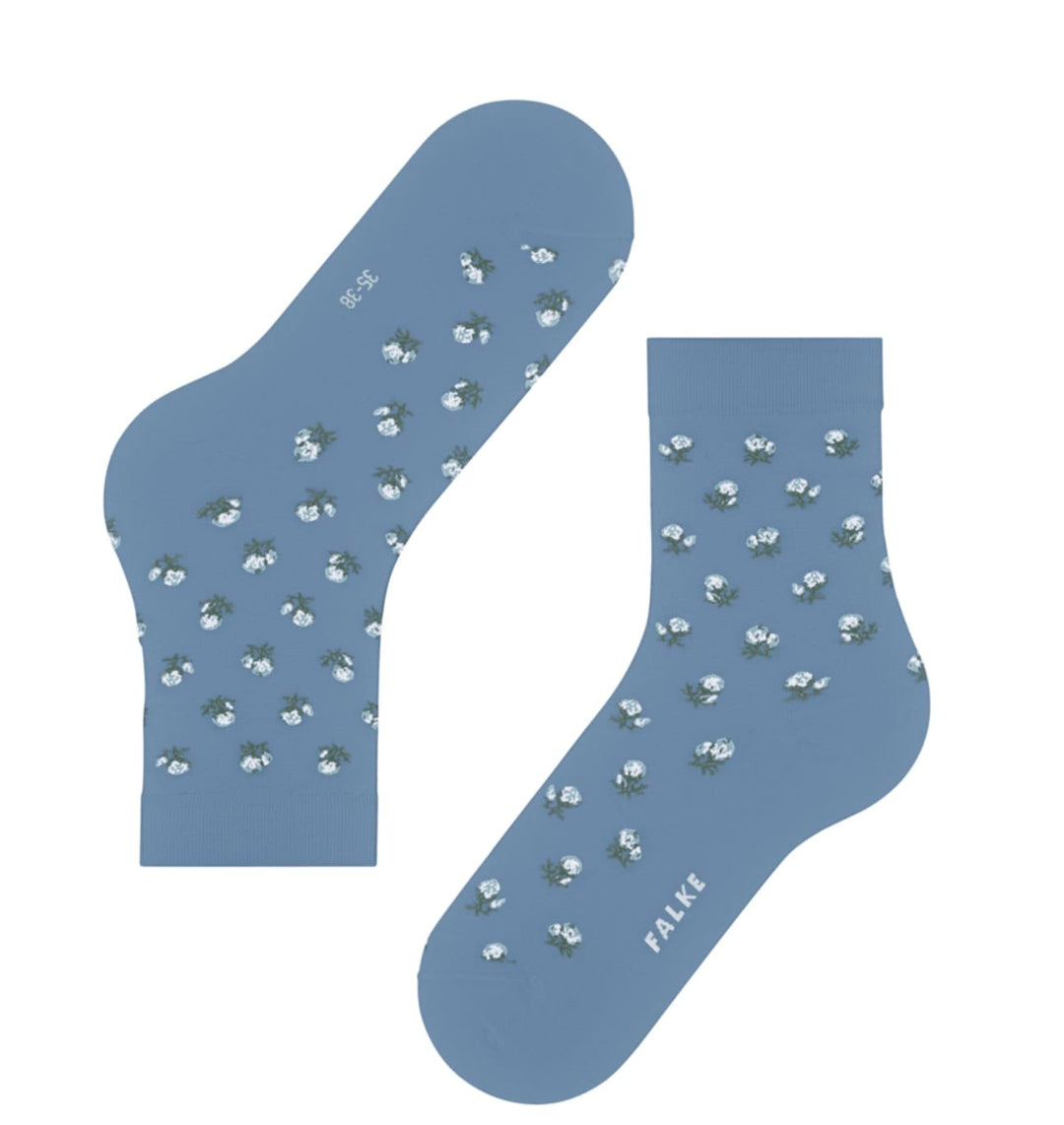 Falke Socks Sky Blue / 5-7.5 Falke Cotton Touch Special Edition Floral Sock