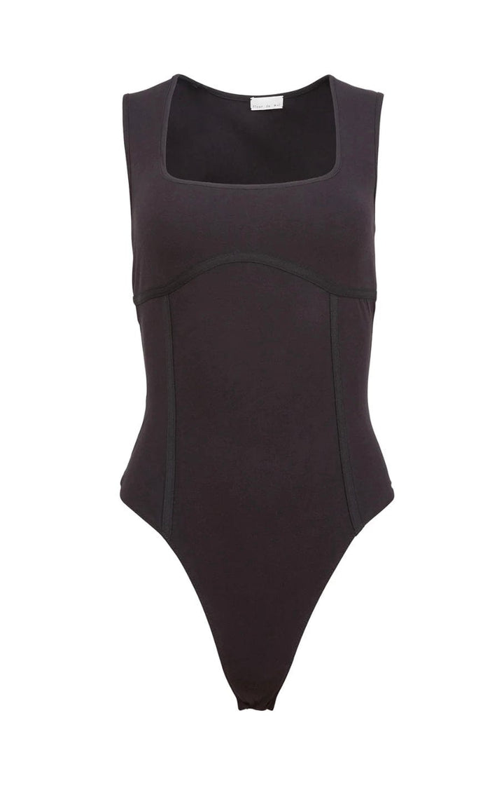 Fleur du Mal bodysuit Fleur du Mal Organic Cotton Scoop Neck Bodysuit