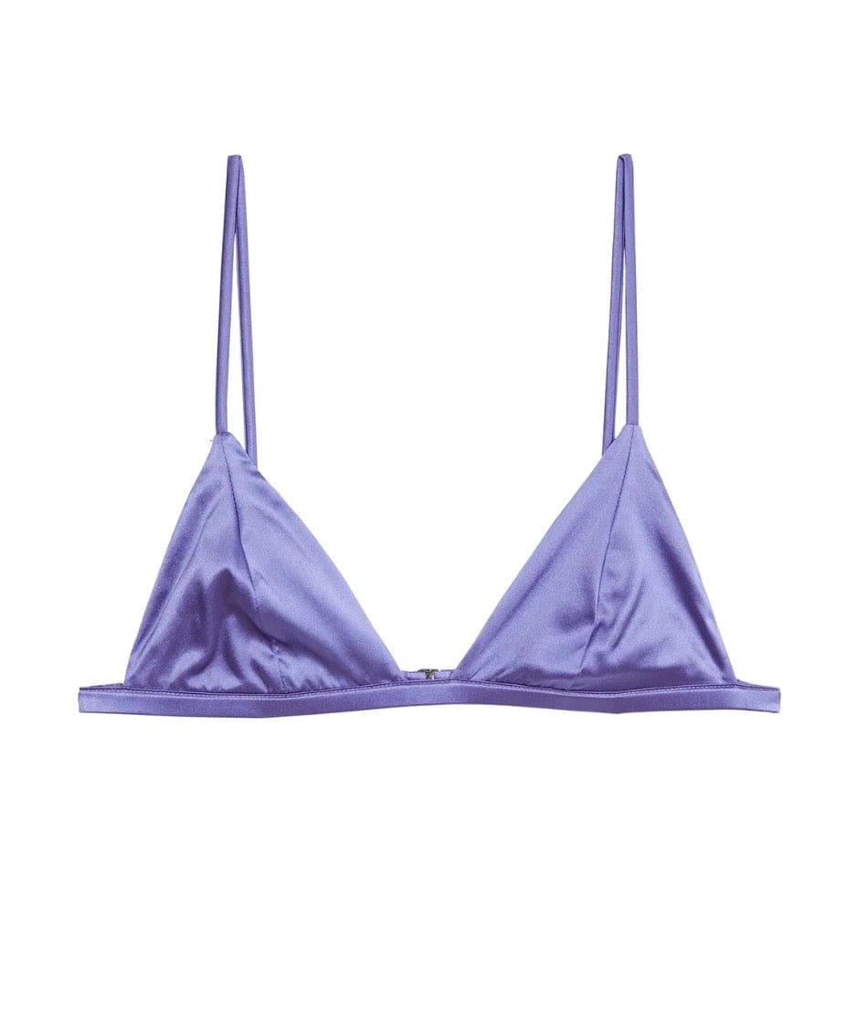 Buy Victoria's Secret PINK Deep Lake Blue Regular Cup Velvet Unlined Triangle  Bralette from Next Luxembourg