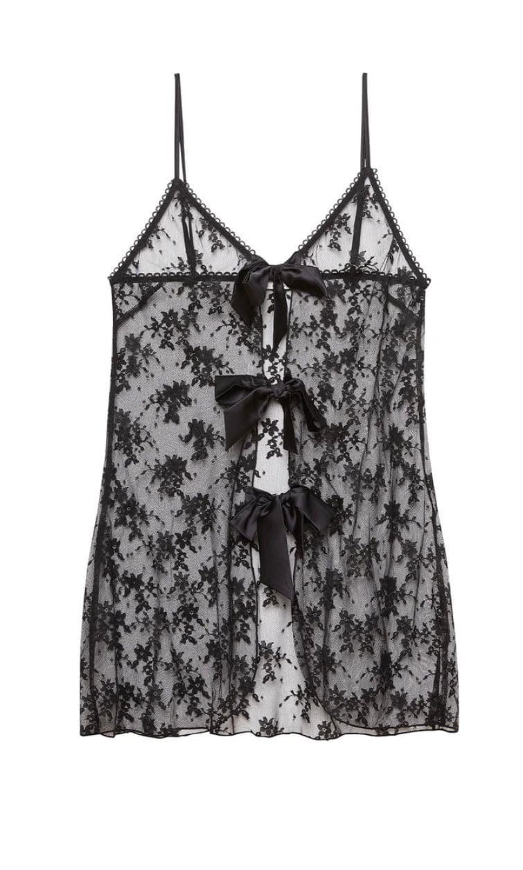 Fleur du Mal Chemise Black / S Fleur du Mal Untie Me Nightie