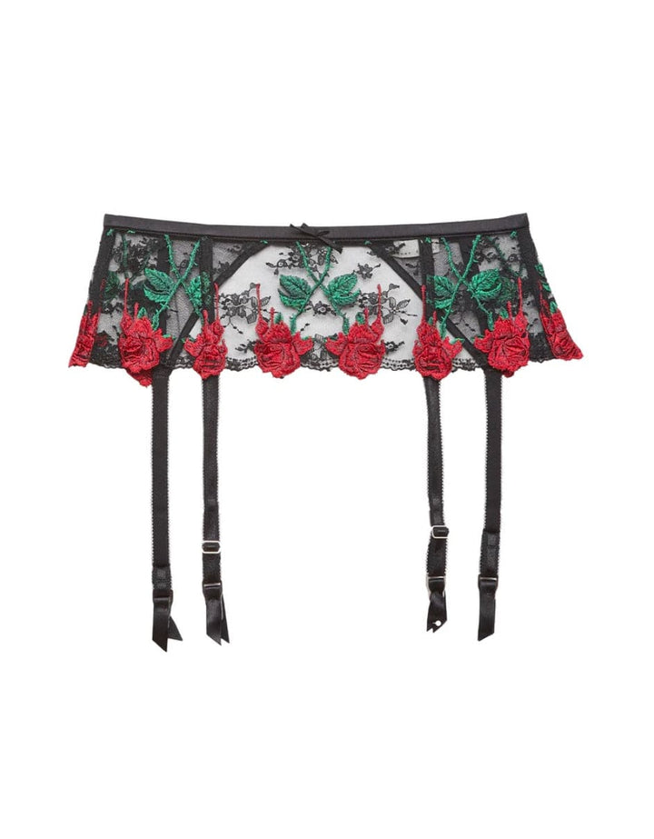 Fleur du Mal Garter Belts Black / M (3) Fleur du Mal Vampire Rose Embroidery Garter