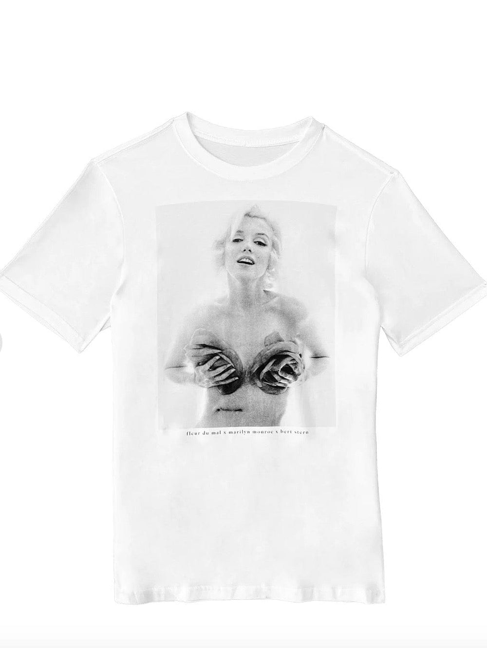 Fleur du Mal short sleeve shirt White / M Fleur du Mal Unisex Marilyn Roses Tee