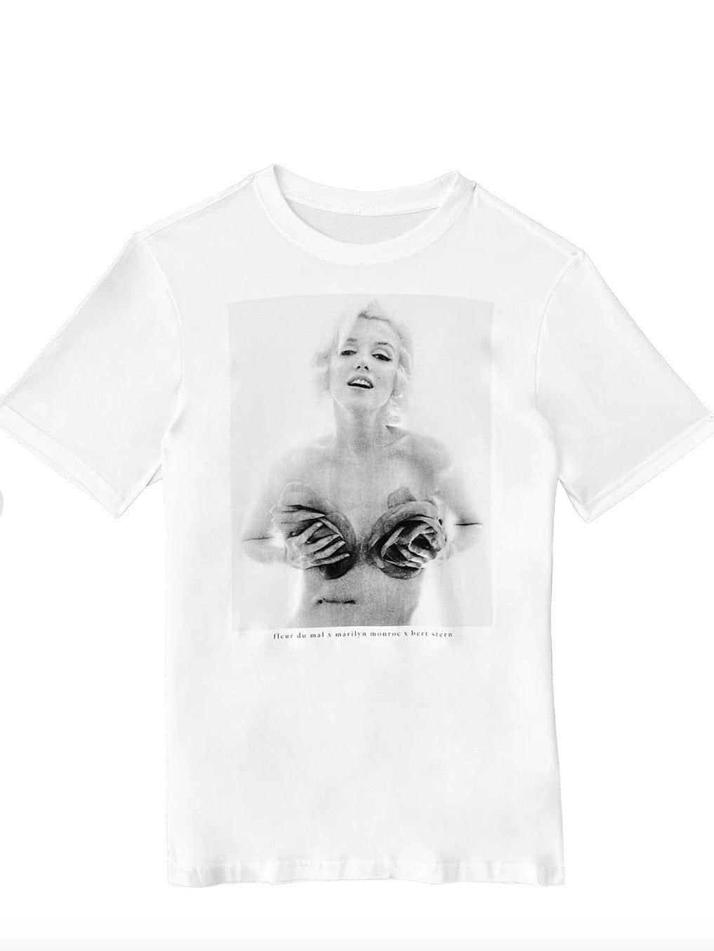 Fleur du Mal short sleeve shirt White / M Fleur du Mal Unisex Marilyn Roses Tee