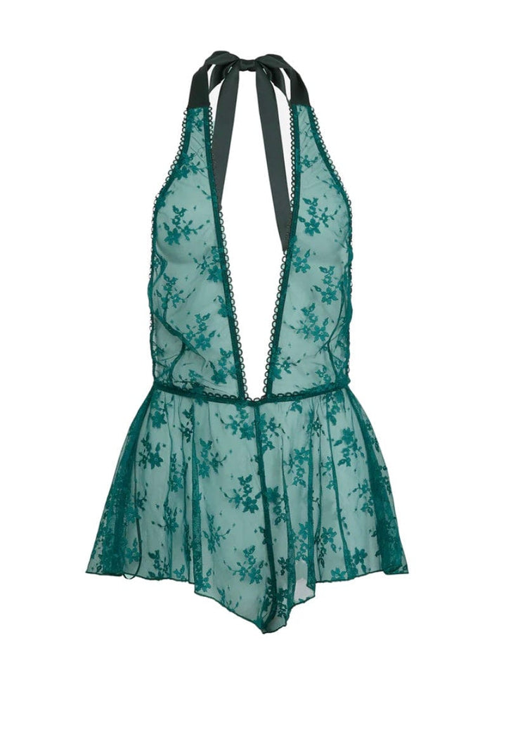 Fleur du Mal teddy Crystal Teal / S Fleur du Mal Untie Me Playsuit