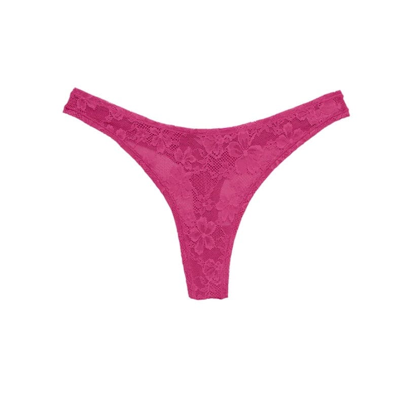 Fleur du Mal thong Big Spender (Deep Pink) / XS/S Fleur du Mal Le Stretch Lace Thong