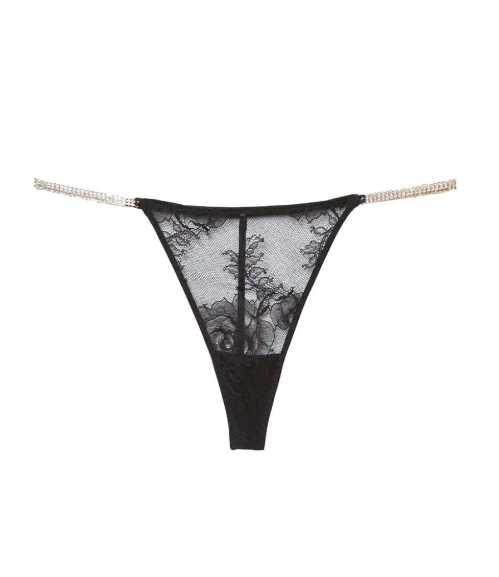 Fleur du Mal thong Black / S (2) Fleur du Mal Crystal Bouquet Lace V String