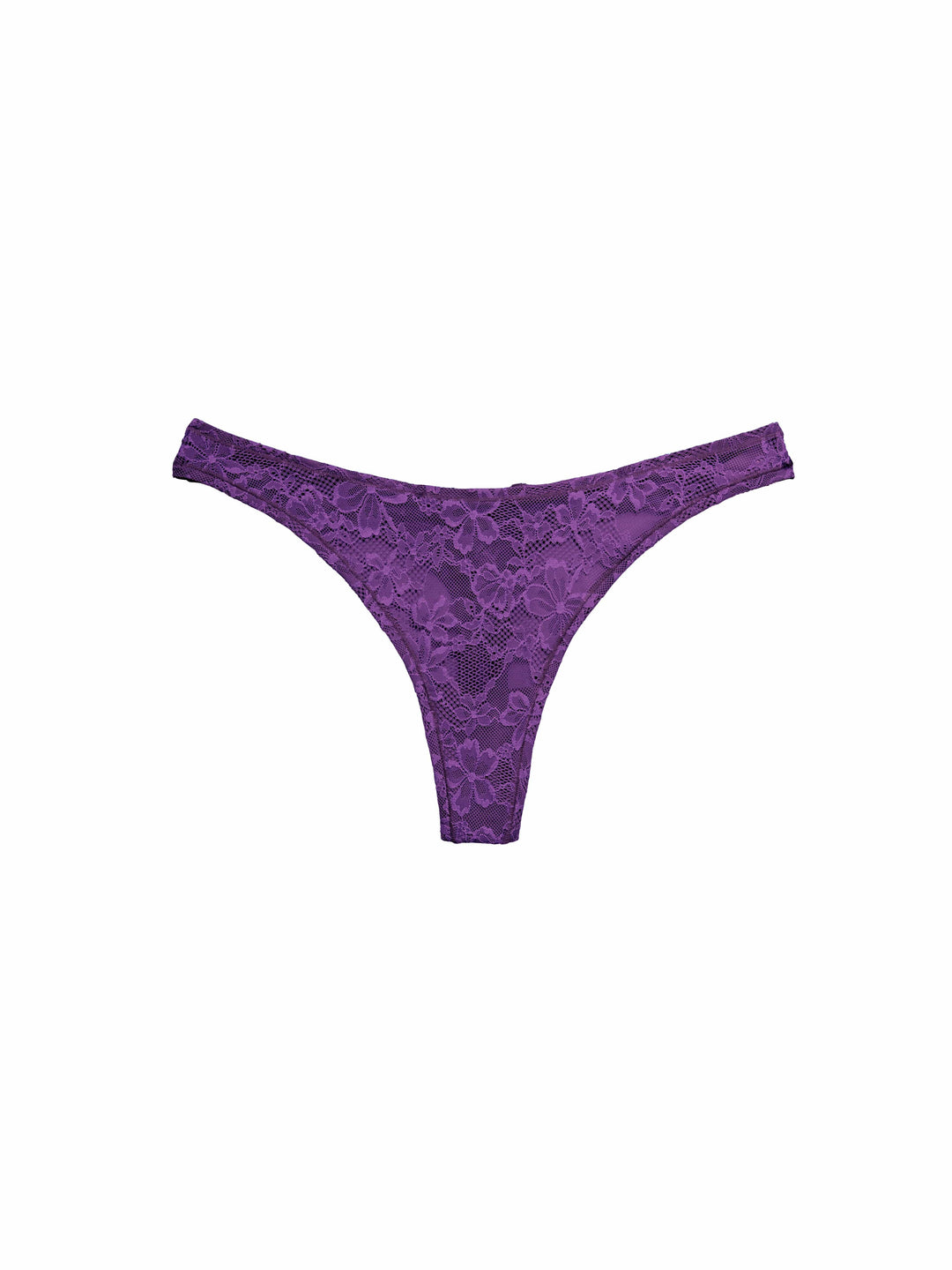 Fleur du Mal thong Deep Purple / XS/S Fleur du Mal Le Stretch Lace Thong