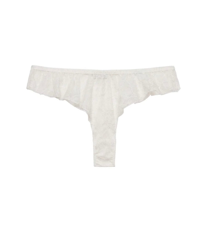 Fleur du Mal thong Ivory / S (2) Fleur du Mal Jasmine Lace Flutter Panty