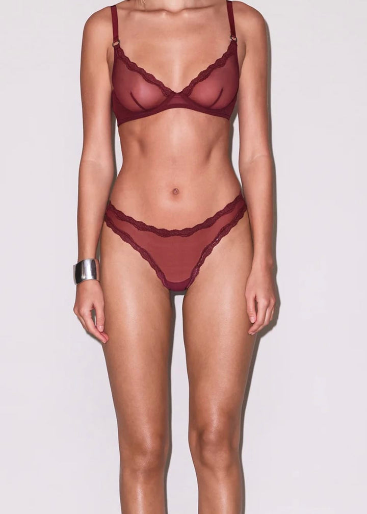 Fleur du Mal Sheer Tulle Thong - Art of Intimates