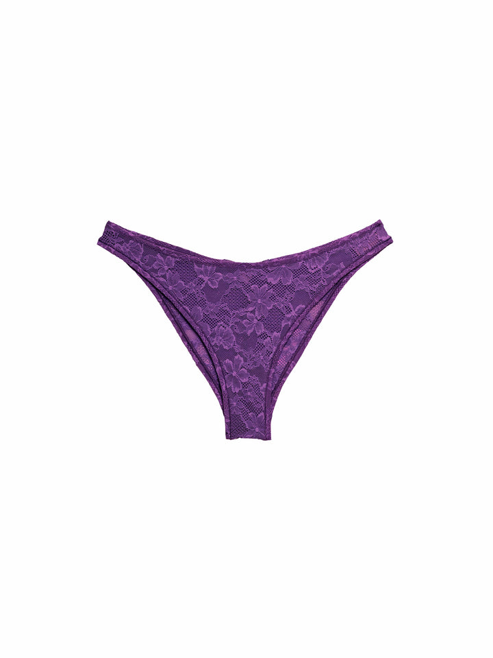 Fleur du Mal Underwear Deep Purple / XS/S Fleur du Mal Le Stretch Lace Cheeky