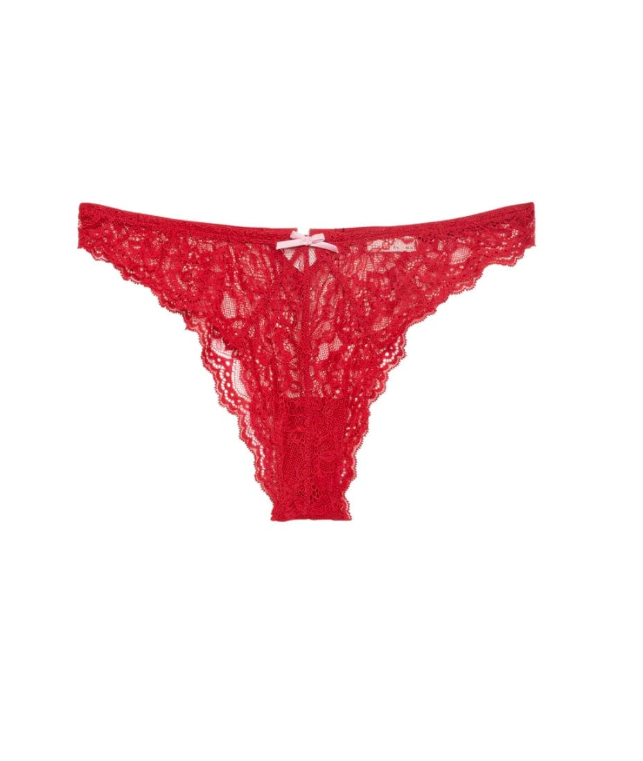 Fleur du Mal Underwear Rouge / S (2) Fleur du Mal Bianca Lace Cheeky Bottom