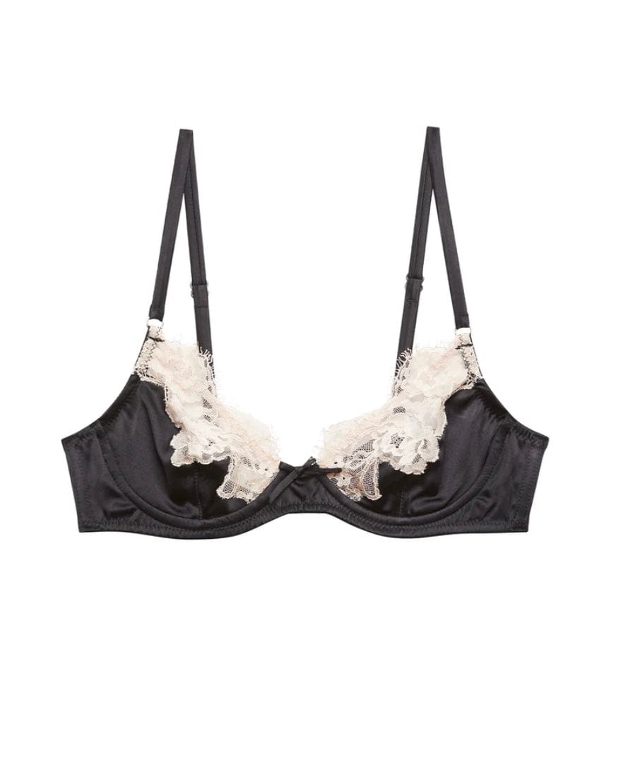 Fleur du Mal underwire bra Black / 34B Fleur du Mal Juliet Lace Demi Bra