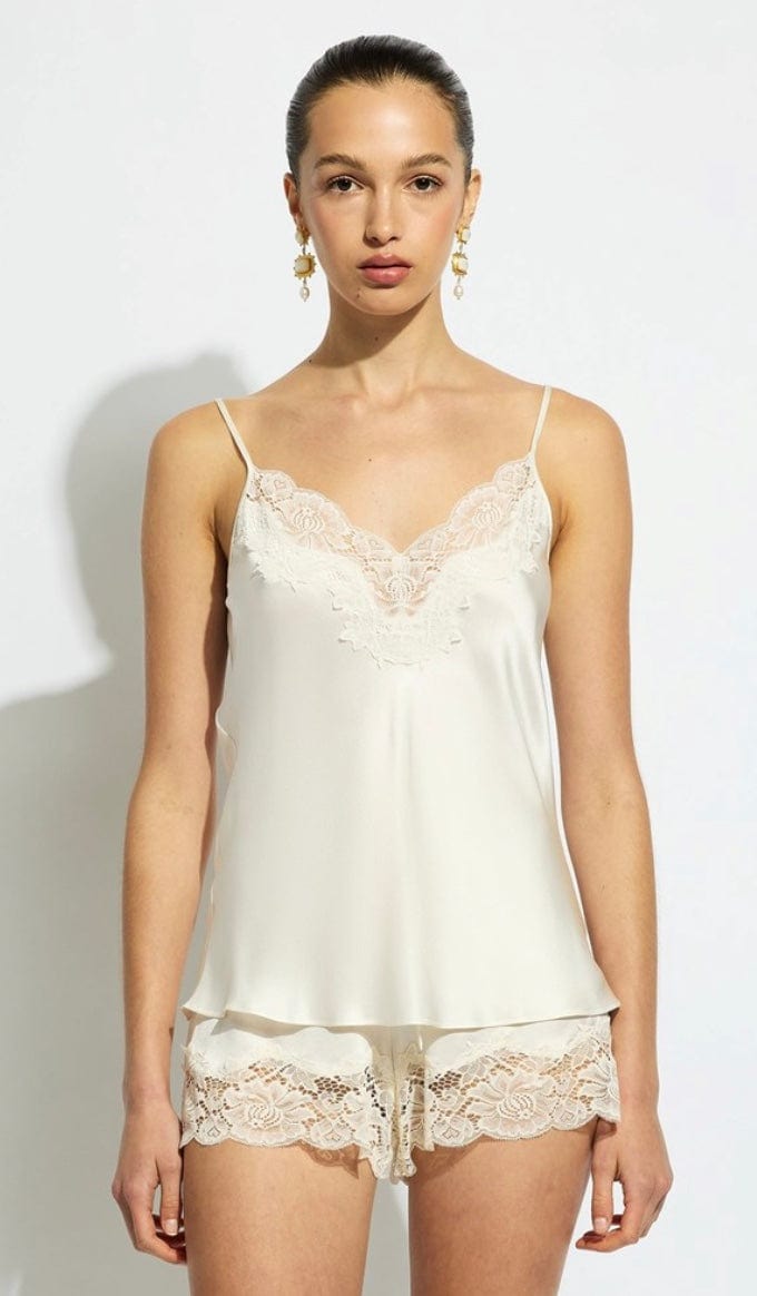 Ginia camisole Creme / S Ginia Silk Lace Cami in Creme