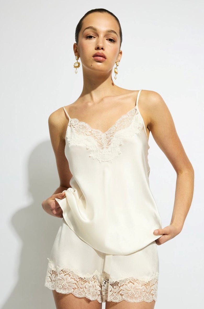 Ginia camisole Ginia Silk Lace Cami in Creme