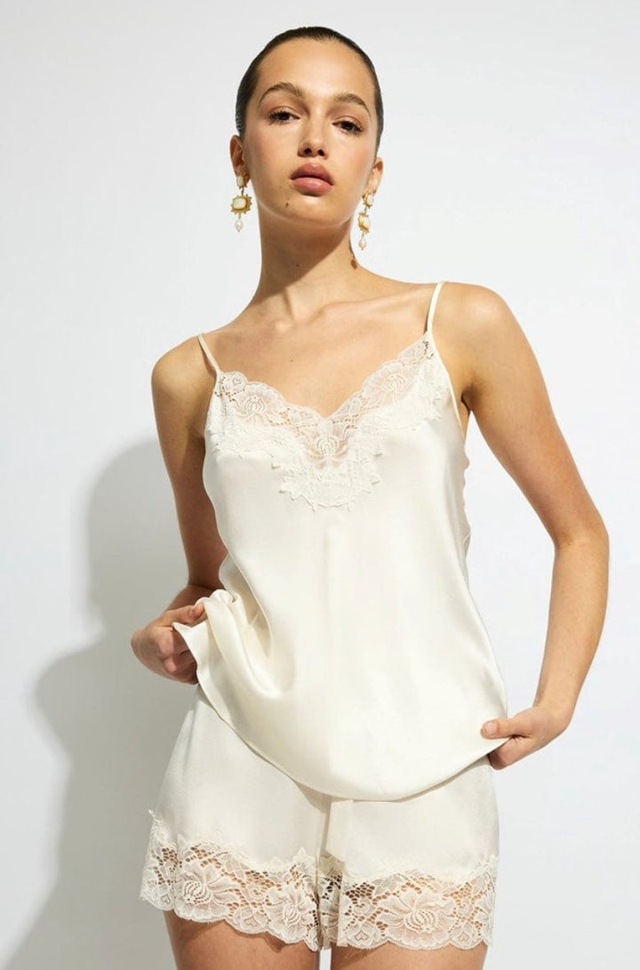 Ginia camisole Ginia Silk Lace Cami in Creme