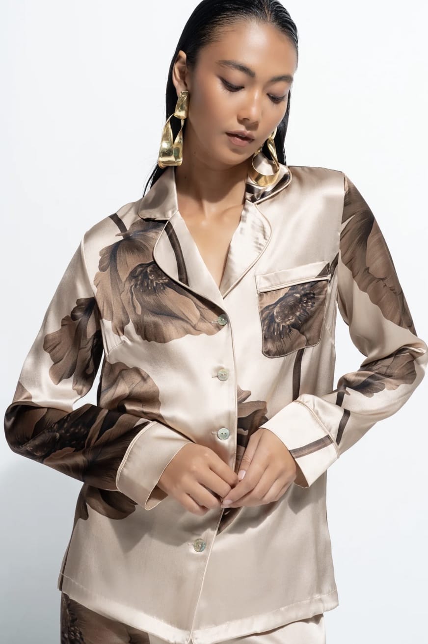 Ginia Fine Finishes Silk Pajamas - Art of Intimates